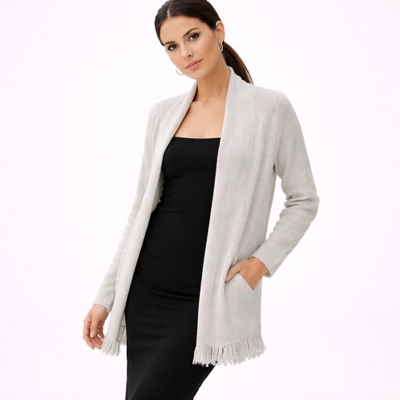 Lilly Pulitzer Sweaters - Lilly Pulitzer Shimmer Fringe Open Cardigan Sweater Size Small